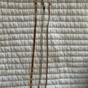 Italy 14k Gold Plated Sterling Silver Bracelet Set